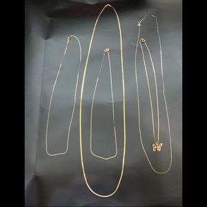 (5) 14K gold necklaces!